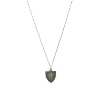 Vintage Sterling Silver Shield Shaped Locket with a Bird