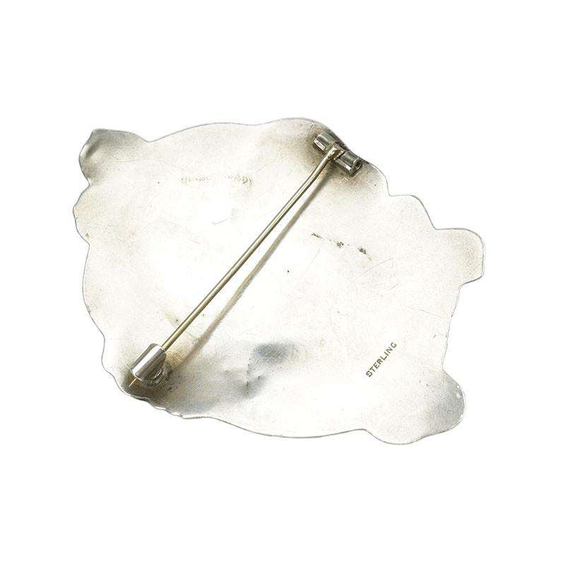 Impressive Art Nouveau Steling Brooch