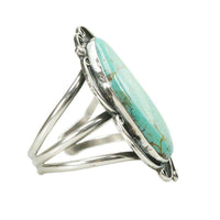 Magnificent Native American Silver and Turquoise Cuff