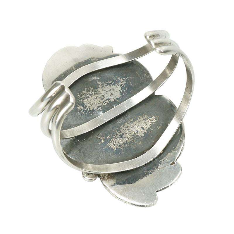 Magnificent Native American Silver and Turquoise Cuff