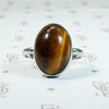 recycled sterling silver and vintage tigers eye hand made ring