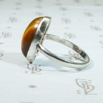 Recycled Sterling and Vintage Tigers Eye Ring