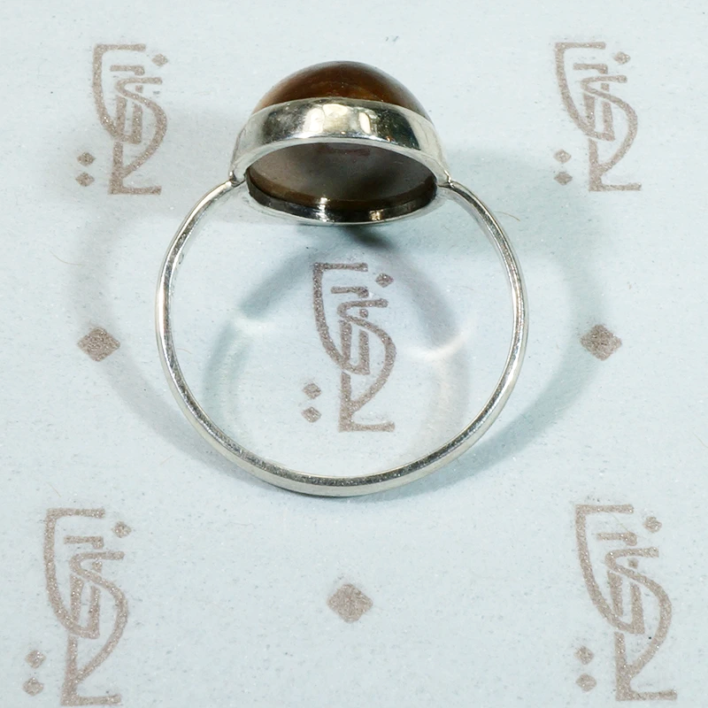 Recycled Sterling and Vintage Tigers Eye Ring