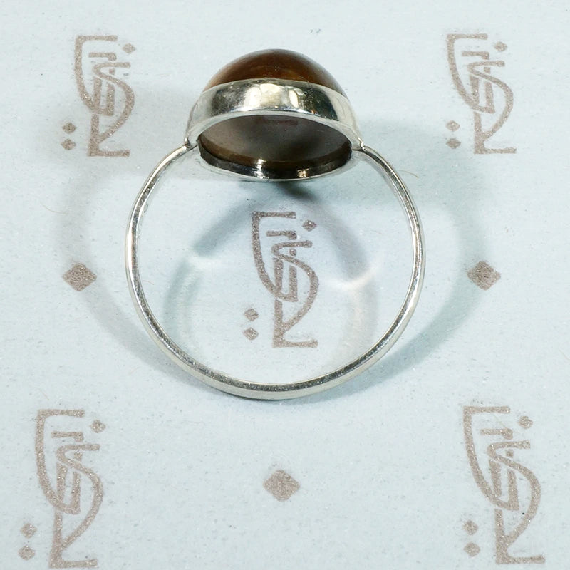 Recycled Sterling and Vintage Tigers Eye Ring