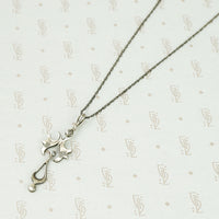 Belle Epoque Sterling Silver and Paste Lavalier