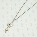 Belle Epoque Sterling Silver and Paste Lavalier