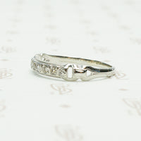 Adorable Vintage Buckle Side Diamond Band