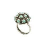 Vintage Taxco Silver and Turquoise Dome Ring