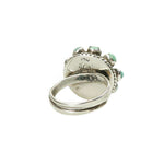 Vintage Taxco Silver and Turquoise Dome Ring