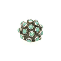 Vintage Taxco Silver and Turquoise Dome Ring