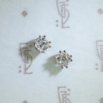 Stunning Mine Cut Diamond Stud Earrings
