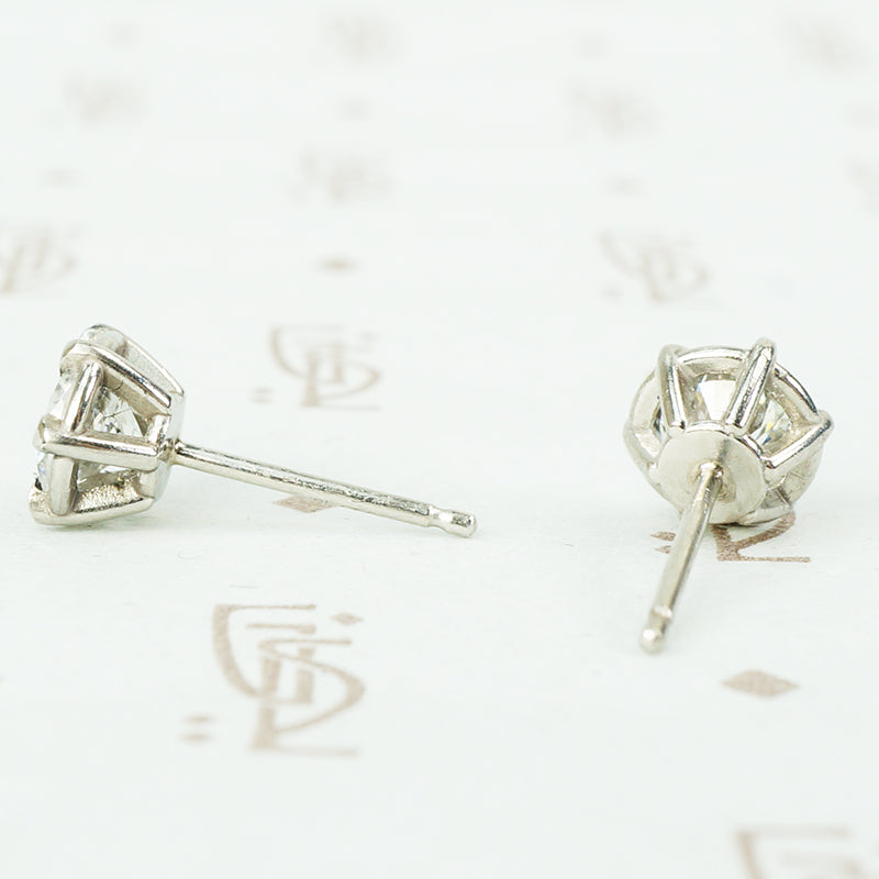 The 1 carat Vintage Platinum Diamond Studs