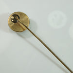 Reverse Carved and Painted Crystal Stick Pin