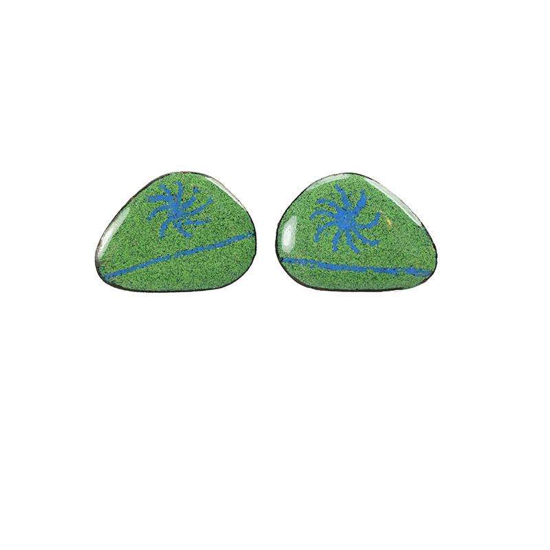 Vintage Studio Copper and Enamel Earrings