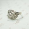Mid Century Swirl Diamond Wedding Set