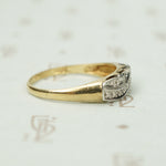 Classic Vintage Two Tone Gold Band With a Twist