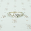 Gorgeous Vintage Swoopy White Gold Diamond Ring