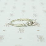 Gorgeous Vintage Swoopy White Gold Diamond Ring