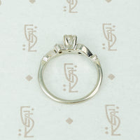 Gorgeous Vintage Swoopy White Gold Diamond Ring