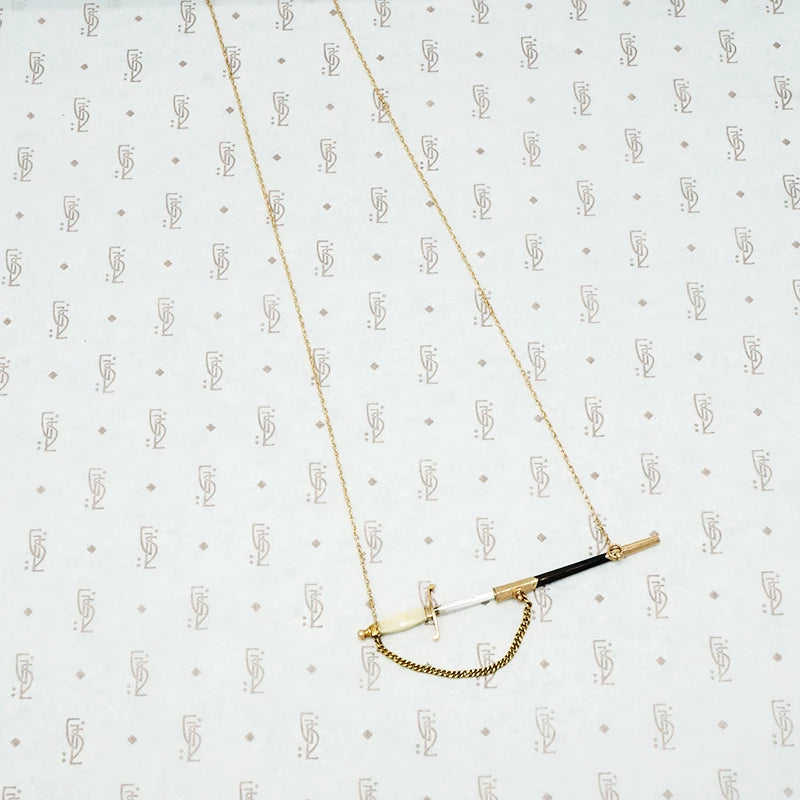 Vintage Gold Sword Necklace