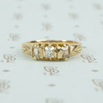 table cut diamond band