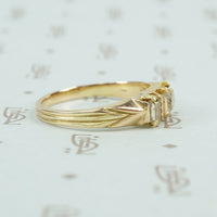 table cut diamond band