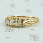 table cut diamond band