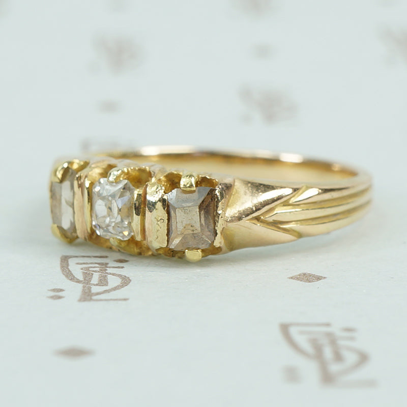 table cut diamond band