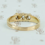 table cut diamond band