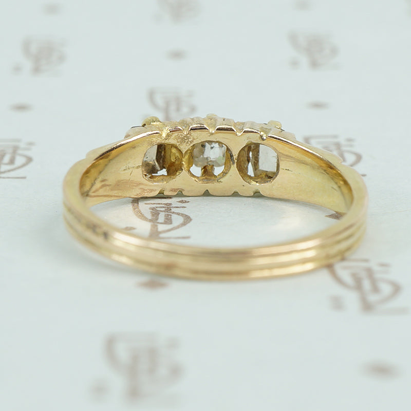 table cut diamond band
