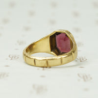 The 18k Georgian Table Cut Garnet Ring