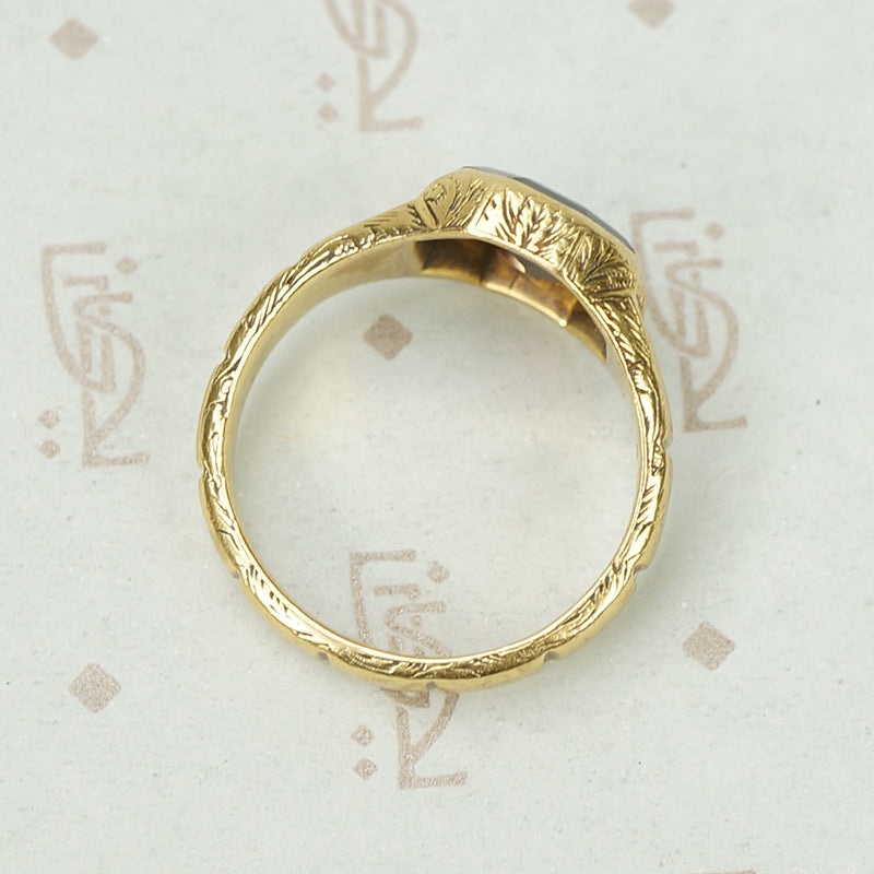 The 18k Georgian Table Cut Garnet Ring