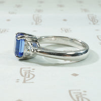 Vintage Tanzanite and Diamond Ring