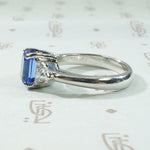 Vintage Tanzanite and Diamond Ring
