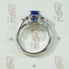 Vintage Tanzanite and Diamond Ring