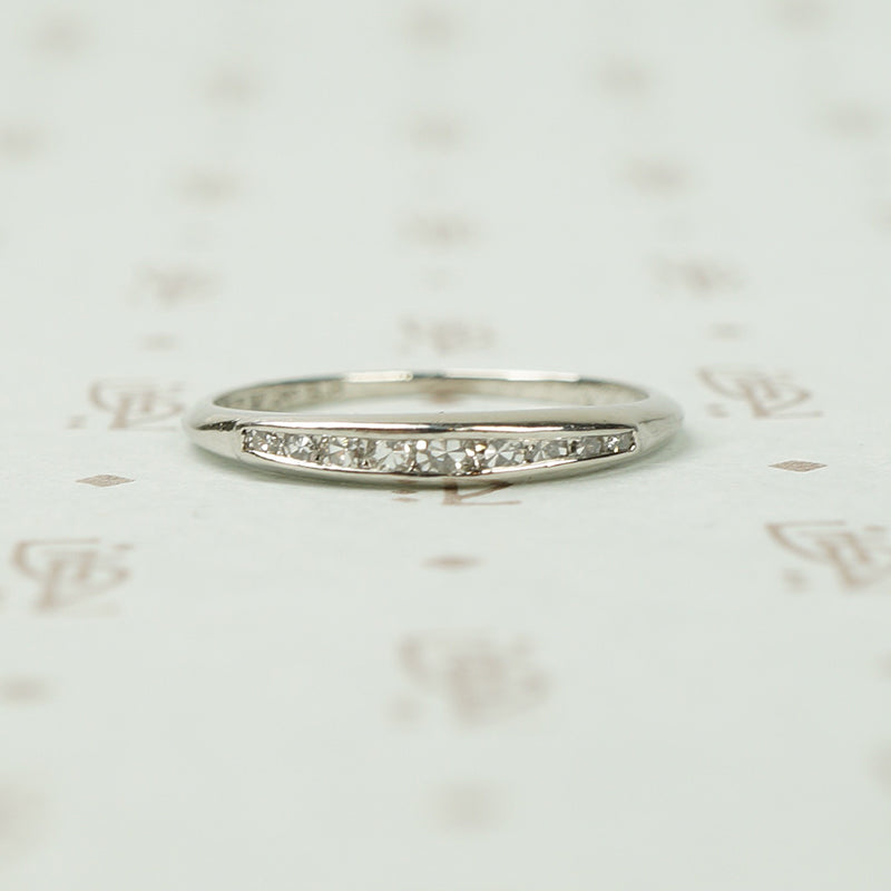 Vintage Platinum Channel Set Diamond Band