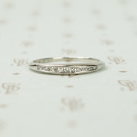Vintage Platinum Channel Set Diamond Band