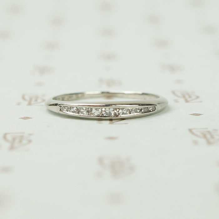 Vintage Platinum Channel Set Diamond Band
