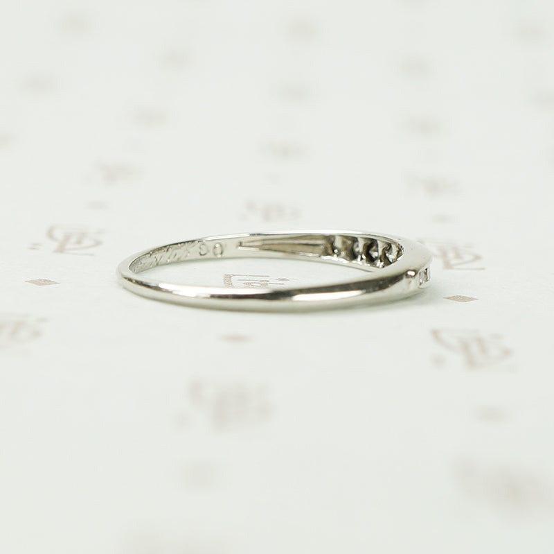 Vintage Platinum Channel Set Diamond Band