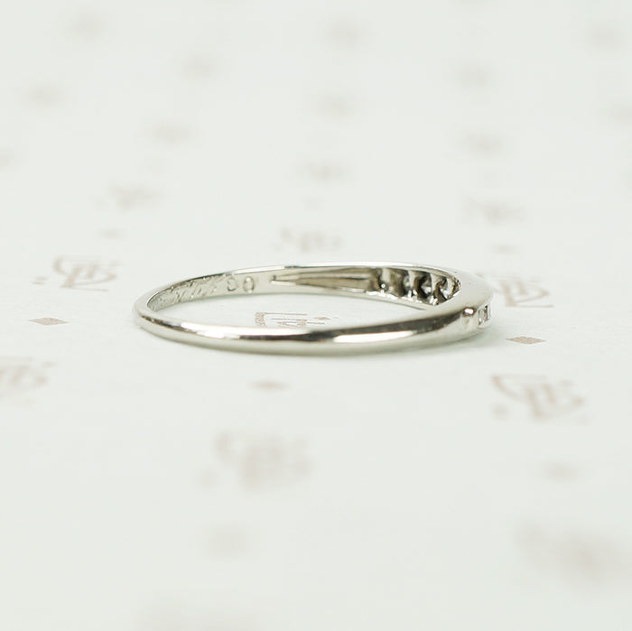 Vintage Platinum Channel Set Diamond Band