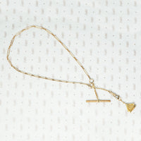 paperclip chain necklace with t-bar and watch hook swivel with fob