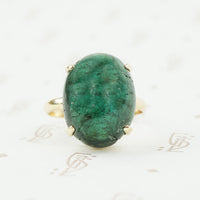teal cabochon tourmaline ring