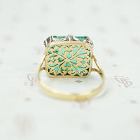 The Antique Table Cut Emerald Ring