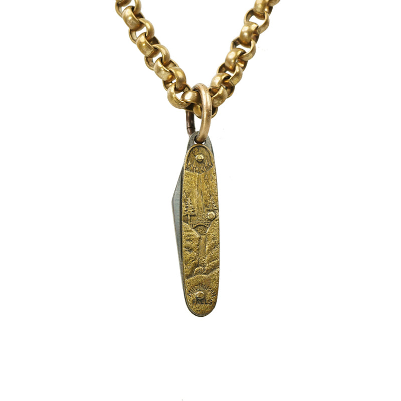 The Portland a one of a kind from The Tiny Knives Necklace Collection - Gem Set Love