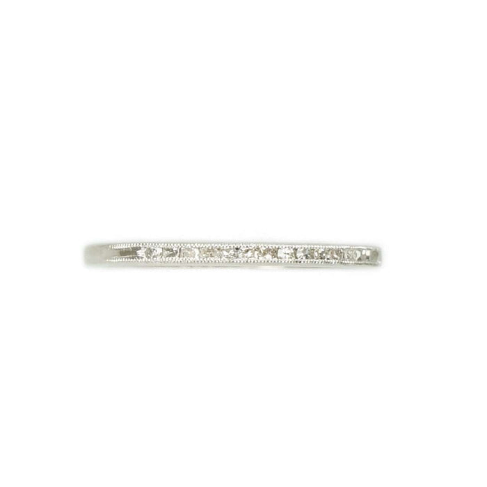 Vintage Channel Set Diamond Platinum Band