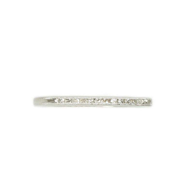Vintage Channel Set Diamond Platinum Band