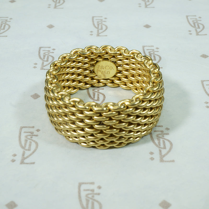 Tiffany Somerset Wide Mesh Band 18k