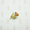 the tiniest luminous enamelflower brooch 14k with a wee pearl
