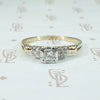 adorable vintage 1940s 2 tone gold engagement ring
