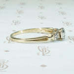 Pretty Petite Palladium and Gold Engagement Ring